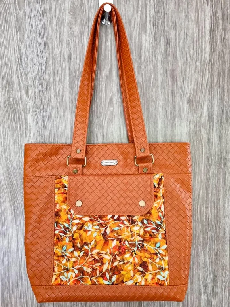 Handmade Autumn Leaf Tote Bag