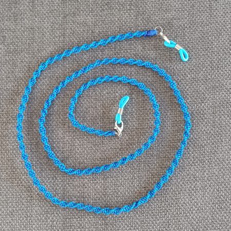 2 In 1 Face Mask Lanyard & Glasses Holder – Turquoise and Blue
