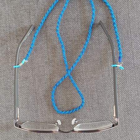 2 In 1 Face Mask Lanyard & Glasses Holder – Turquoise and Blue