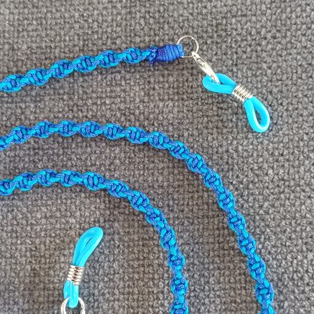 2 In 1 Face Mask Lanyard & Glasses Holder – Turquoise and Blue