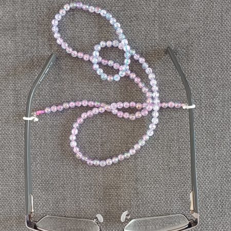 2 In 1 Face Mask Lanyard & Glasses Holder – Lilac Beads