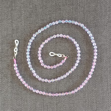 2 In 1 Face Mask Lanyard & Glasses Holder – Lilac Beads