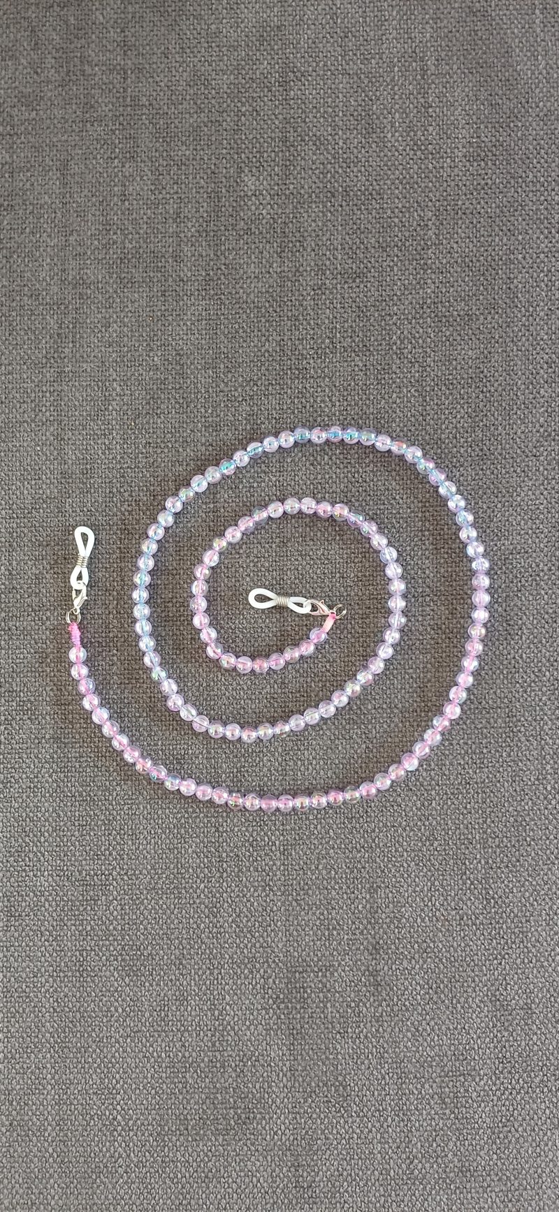 2 In 1 Face Mask Lanyard & Glasses Holder – Lilac Beads