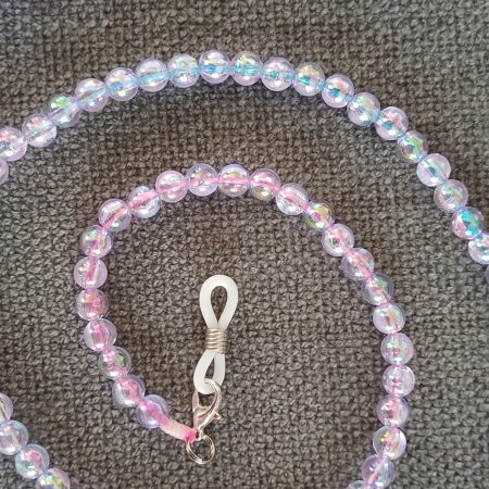 2 In 1 Face Mask Lanyard & Glasses Holder – Lilac Beads