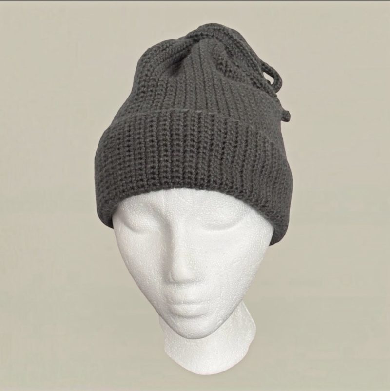 Grey Crochet Kraken Beanie Messy Bun Octopus Hat for Adults