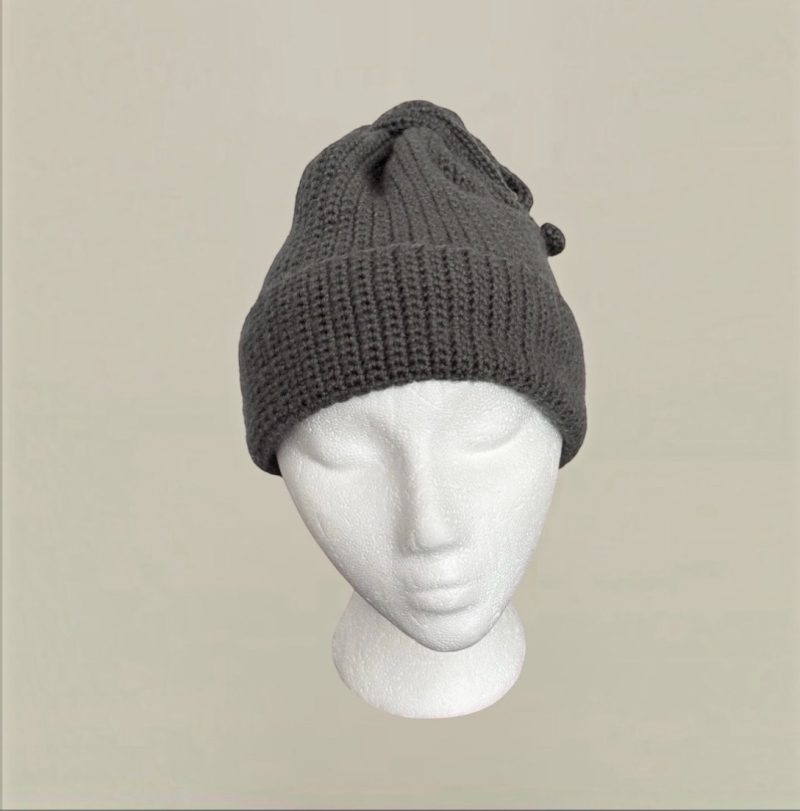 Grey Crochet Kraken Beanie Messy Bun Octopus Hat for Adults