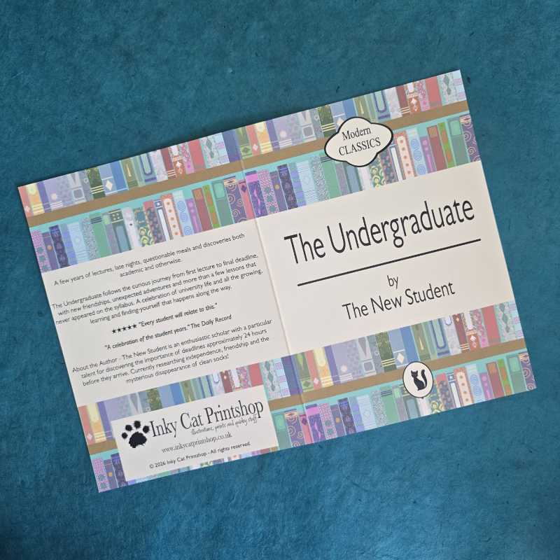 The Undergraduate Starting Uni Card | University Card | New Student Card | Penguin Style Book Card | A5