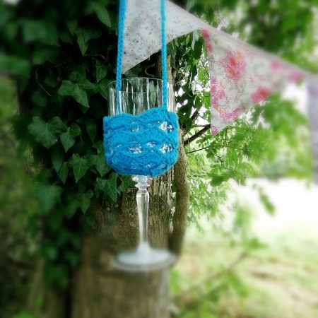 Festival Crocheted Wine Glass Holder
