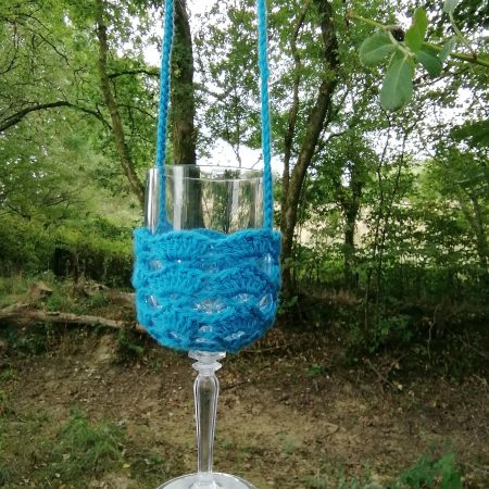 Festival Crocheted Wine Glass Holder