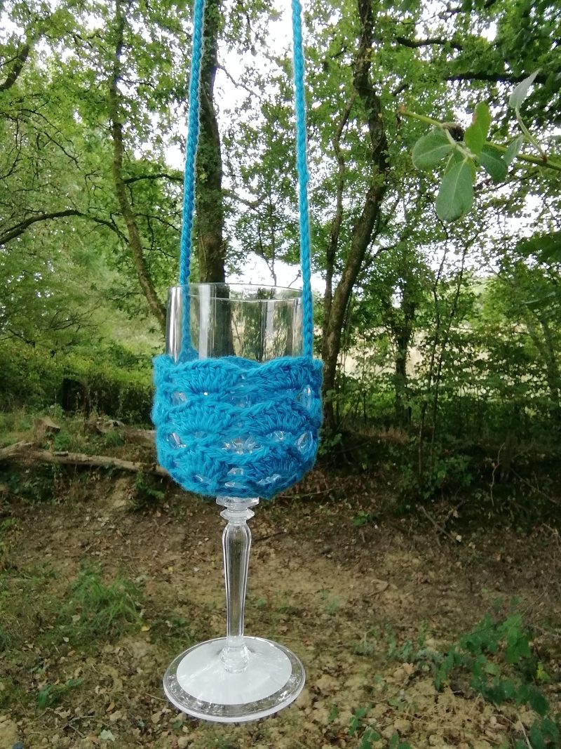Festival Crocheted Wine Glass Holder