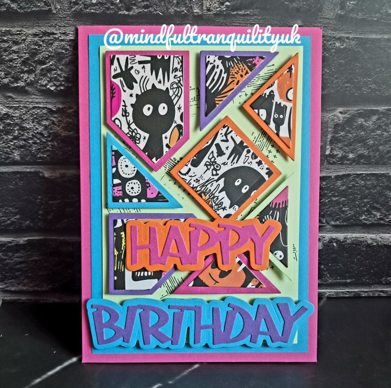 Monster Doodle Birthday Card | Urban Street Art Greeting Card | Graffiti Inspired Happy Birthday Card | Colourful Monster Art Card | Handmade Birthday Card | 5x7 inches