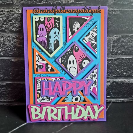 Monster Doodle Birthday Card | Urban Street Art Greeting Card | Graffiti Inspired Happy Birthday Card | Colourful Monster Art Card | Handmade Birthday Card | 5x7 inches