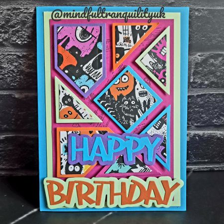 Monster Doodle Birthday Card | Urban Street Art Greeting Card | Graffiti Inspired Happy Birthday Card | Colourful Monster Art Card | Handmade Birthday Card | 5x7 inches