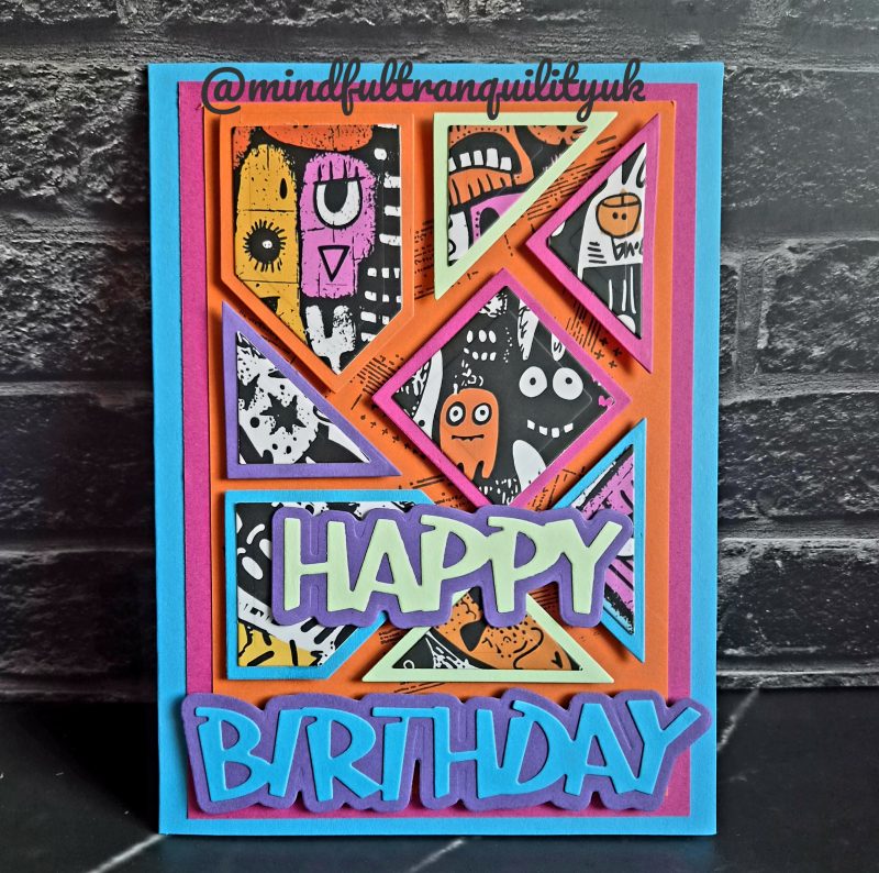 Monster Doodle Birthday Card | Urban Street Art Greeting Card | Graffiti Inspired Happy Birthday Card | Colourful Monster Art Card | Handmade Birthday Card | 5x7 inches