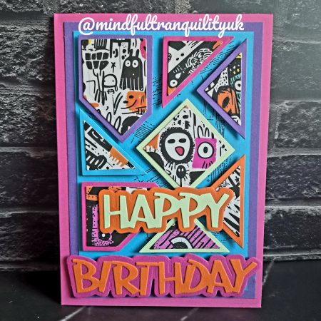 Monster Doodle Birthday Card | Urban Street Art Greeting Card | Graffiti Inspired Happy Birthday Card | Colourful Monster Art Card | Handmade Birthday Card | 5x7 inches