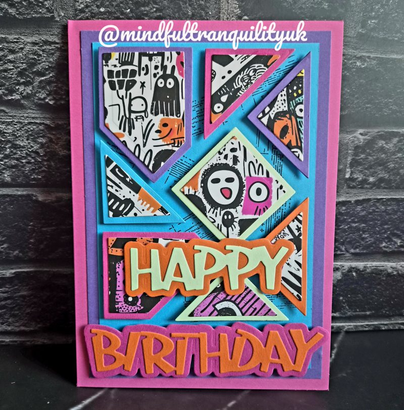 Monster Doodle Birthday Card | Urban Street Art Greeting Card | Graffiti Inspired Happy Birthday Card | Colourful Monster Art Card | Handmade Birthday Card | 5x7 inches