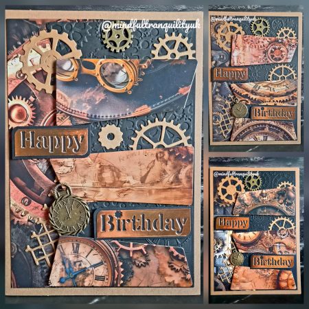 Clocks and Cogs Steampunk Birthday Card | Steampunk Sentiments Collection 5×7 inches
