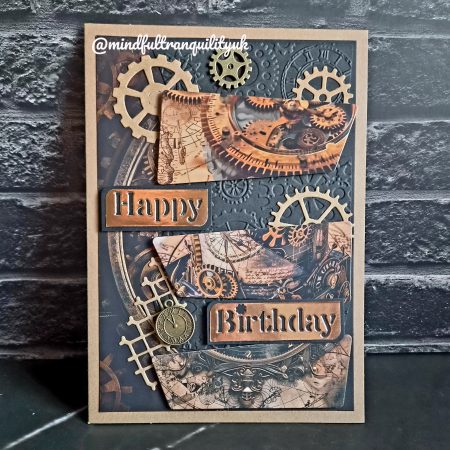 Clocks and Cogs Steampunk Birthday Card | Steampunk Sentiments Collection 5×7 inches
