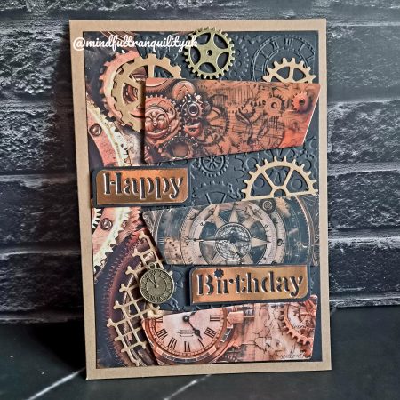 Clocks and Cogs Steampunk Birthday Card | Steampunk Sentiments Collection 5×7 inches