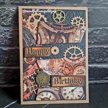 Clocks and Cogs Steampunk Birthday Card | Steampunk Sentiments Collection 5×7 inches