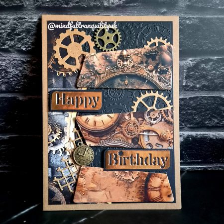 Clocks and Cogs Steampunk Birthday Card | Steampunk Sentiments Collection 5×7 inches