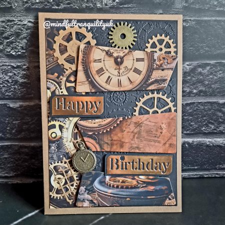 Clocks and Cogs Steampunk Birthday Card | Steampunk Sentiments Collection 5×7 inches