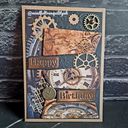 Clocks and Cogs Steampunk Birthday Card | Steampunk Sentiments Collection 5×7 inches