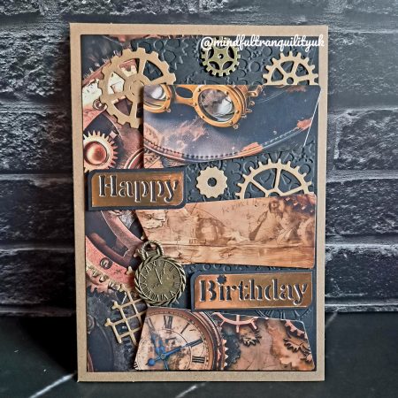 Clocks and Cogs Steampunk Birthday Card | Steampunk Sentiments Collection 5×7 inches
