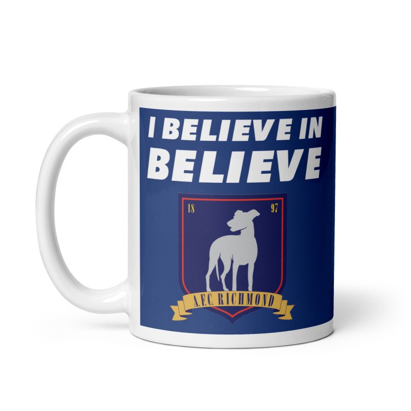 Ted Lasso Believe Mug – White Ceramic 11oz AFC Richmond Football Fan Gift