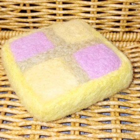 Battenburg needlefelt 6x6cm