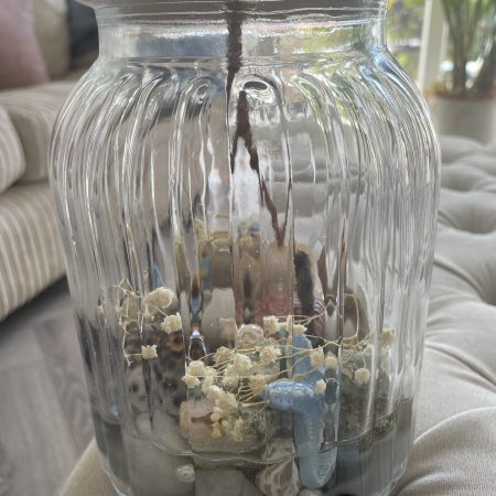 Beachcomber Seashell Table Lamp Base – Handmade Coastal Glass Lamp | Nautical Home Décor | One-of-a-Kind