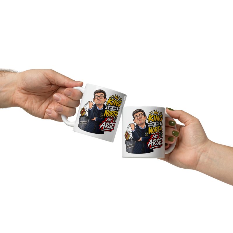 Andy Burnham Political Satire Mug – 11oz White Ceramic King of the North Funny Manchester Gift