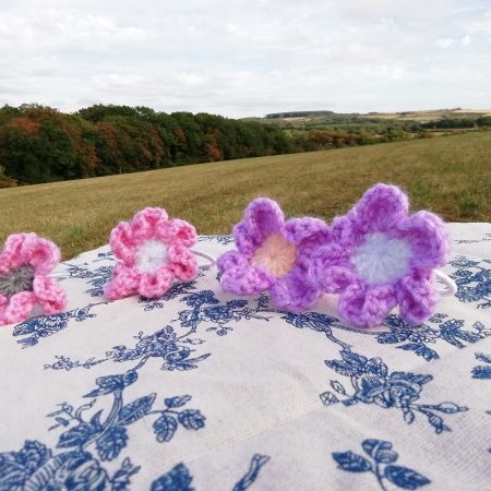 Small Crochet Bows / Flowers Handmade