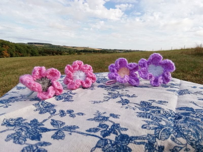 Small Crochet Bows / Flowers Handmade