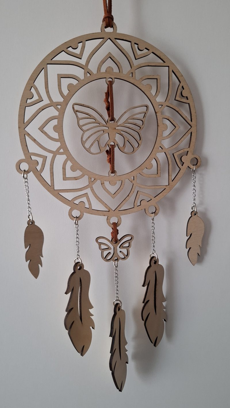 Dreamcatcher Wall Hanging, Spider Web Charm, Native Charms, Wooden Hoop Decoration