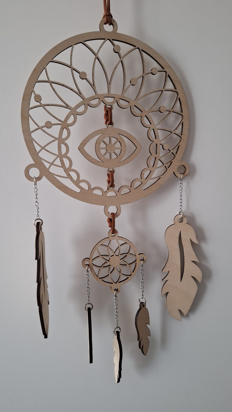 Dreamcatcher Wall Hanging, Spider Web Charm, Native Charms, Wooden Hoop Decoration