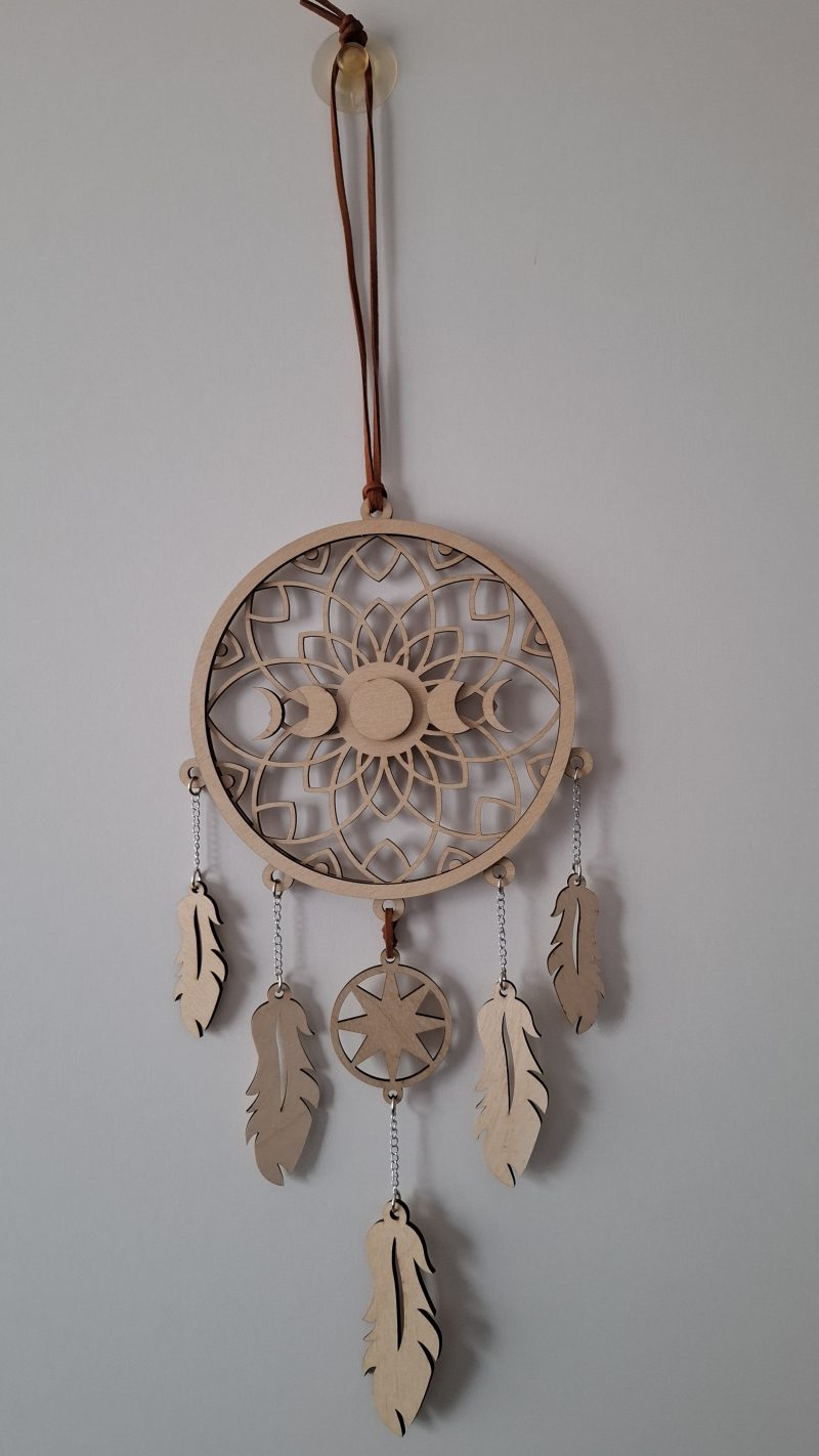 Dreamcatcher Wall Hanging, Spider Web Charm, Native Charms, Wooden Hoop Decoration