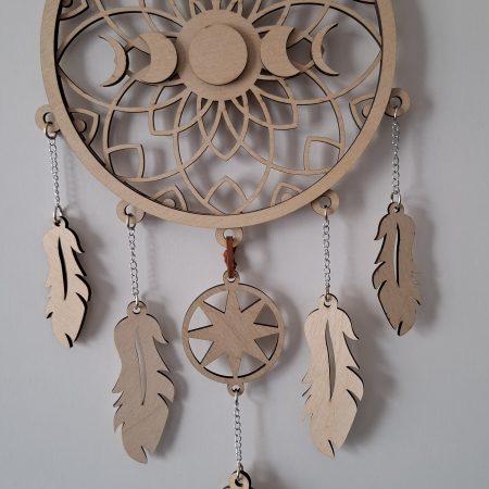 Dreamcatcher Wall Hanging, Spider Web Charm, Native Charms, Wooden Hoop Decoration