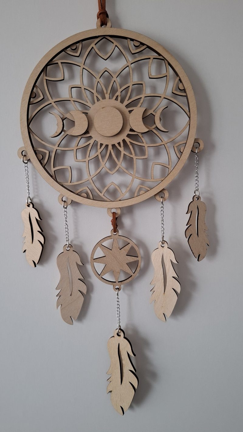 Dreamcatcher Wall Hanging, Spider Web Charm, Native Charms, Wooden Hoop Decoration