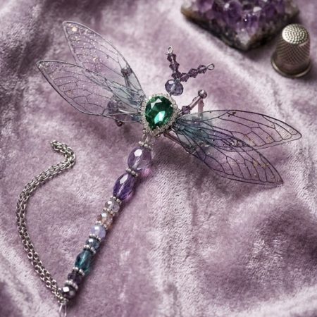 Handmade Green Dragonfly Suncatcher