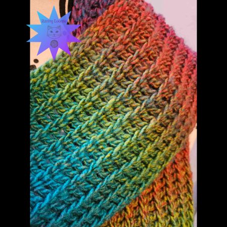 Beautiful Rainbow Tunisian Crochet Lace Scarf