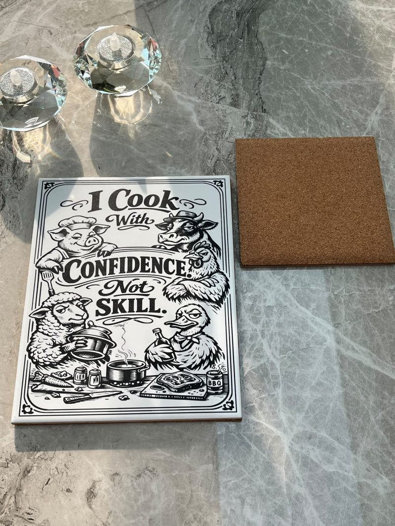 Laser-Engraved Ceramic Trivet