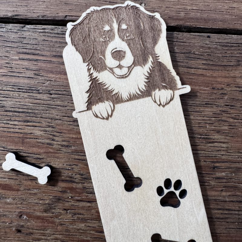 Personalised Dog Bookmark – Custom Breed Laser Cut Wooden Bookmark