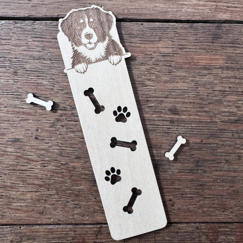 Personalised Dog Bookmark – Custom Breed Laser Cut Wooden Bookmark
