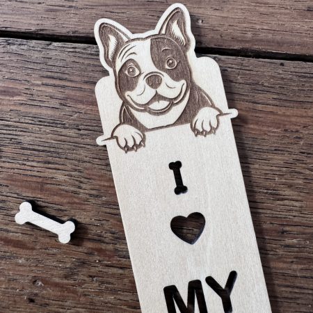 Personalised Dog Bookmark – Custom Breed Laser Cut Wooden Bookmark