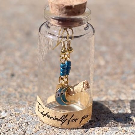 Celestial Moon -Earrings in a Bottle