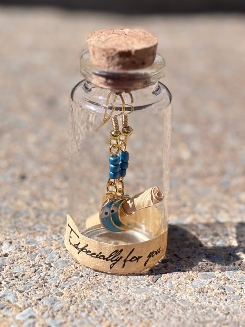 Celestial Moon -Earrings in a Bottle