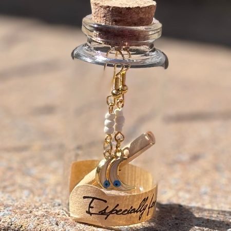 Celestial Moon -Earrings in a Bottle