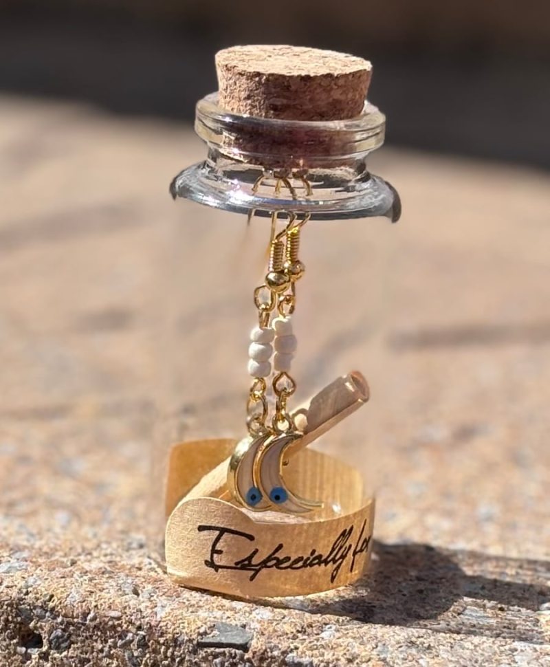 Celestial Moon -Earrings in a Bottle
