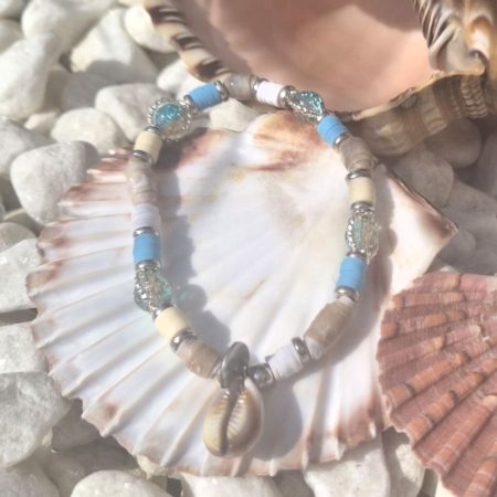 The Sea Glass and Drift Bracelet (one of a kind)